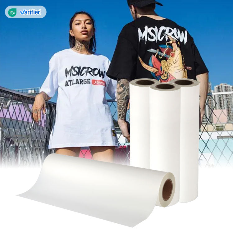 Lot de 12 Rouleaux DTF Papier Film MT/A+ pelage instantané - double face matte - 60cm x 100m - 75µ ⭐⭐⭐⭐⭐