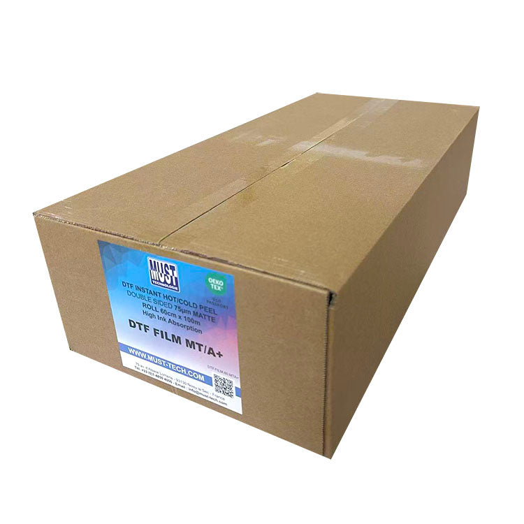 Lot de 12 Rouleaux DTF Papier Film MT/A+ pelage instantané - double face matte - 60cm x 100m - 75µ ⭐⭐⭐⭐⭐
