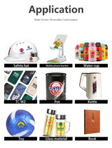 Stickers UV DTF haute résistance pour surfaces lisses