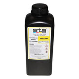 Encre jaune UV DTF STS haute opacité pour impression multicouche.